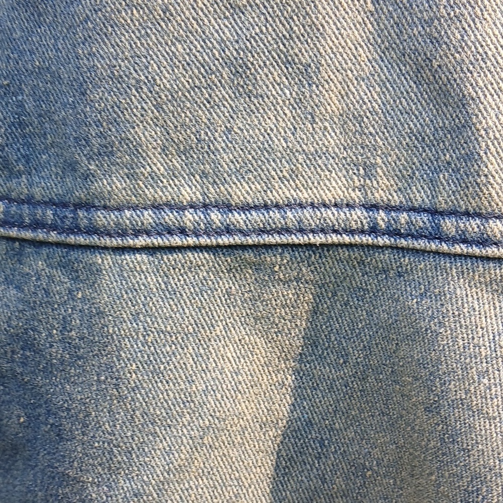 Distressed Long Denim Fringe Skirt Size M - Picture 8 of 12